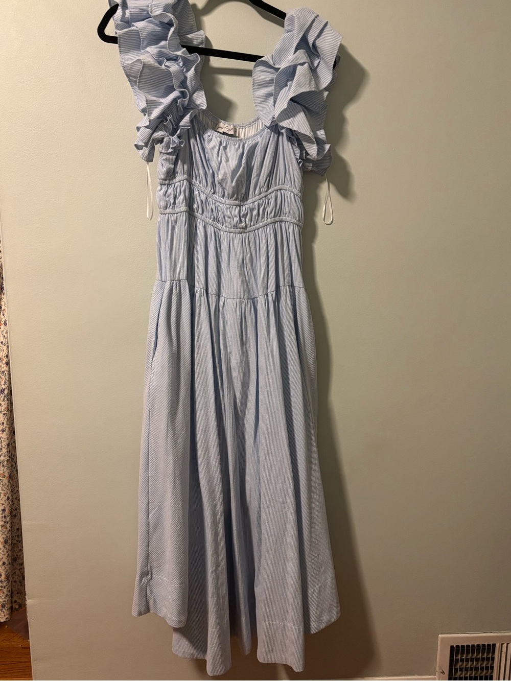 Petal and Pup Linda Ruffle Sleeve Cotton Midi Dress